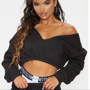 Black cropped sweater